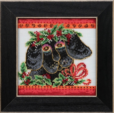 Набір для вишивки Christmas Puppy / Різдвяний щеня Mill Hill Laurel Burch
