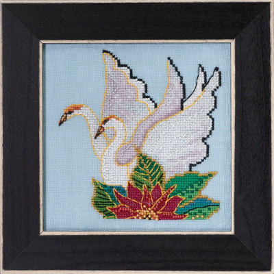 Набір для вишивки від Mill Hill Білий лебідь / White Swans Laurel Burch LB302312