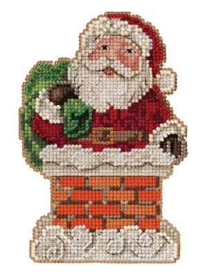 Набір для вишивки від Mill Hill Санта в димарі / Santa in Chimney JS202112