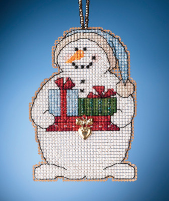 Набір для вишивки від Mill Hill Сніговик з подарунками /  Giving Snowman  MH162136, фото 1