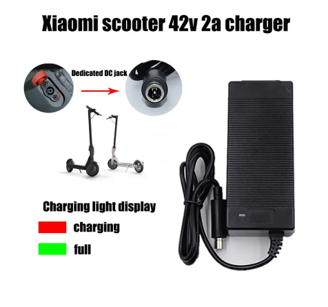 Зарядний пристрій 42 V 2 A для АКБ 42V, зарядний для самоката M365 Ninebot Es1 Es2 BMS складання 36V для 42V 2A, фото 1