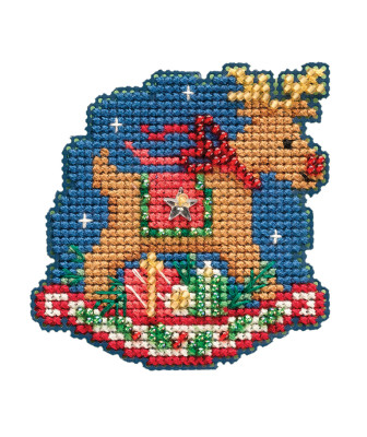 Набір для вишивки від Mill Hill Північний олень-качалка / Rocking Reindeer MH182131