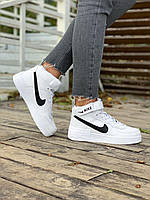 Nike Air Force Shadow White «Black Logo» хорошее качество кроссовки и кеды хорошее качество Размер 36