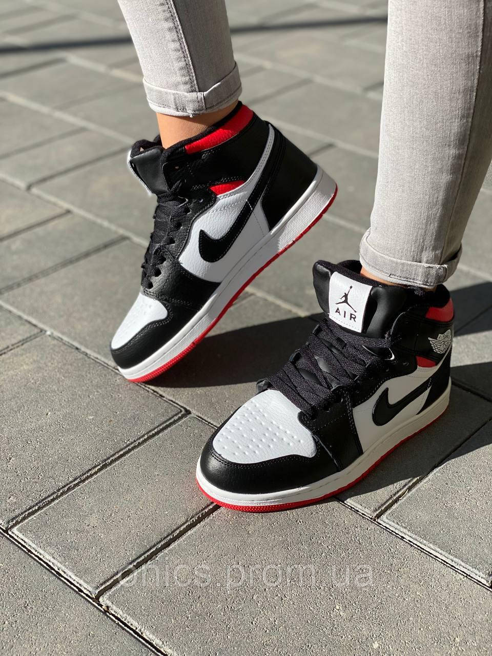 Nike Air Jordan 1 Retro Mid Red White Black хорошее качество кроссовки и кеды хорошее качество Размер 36 - фото 6 - id-p1951511600