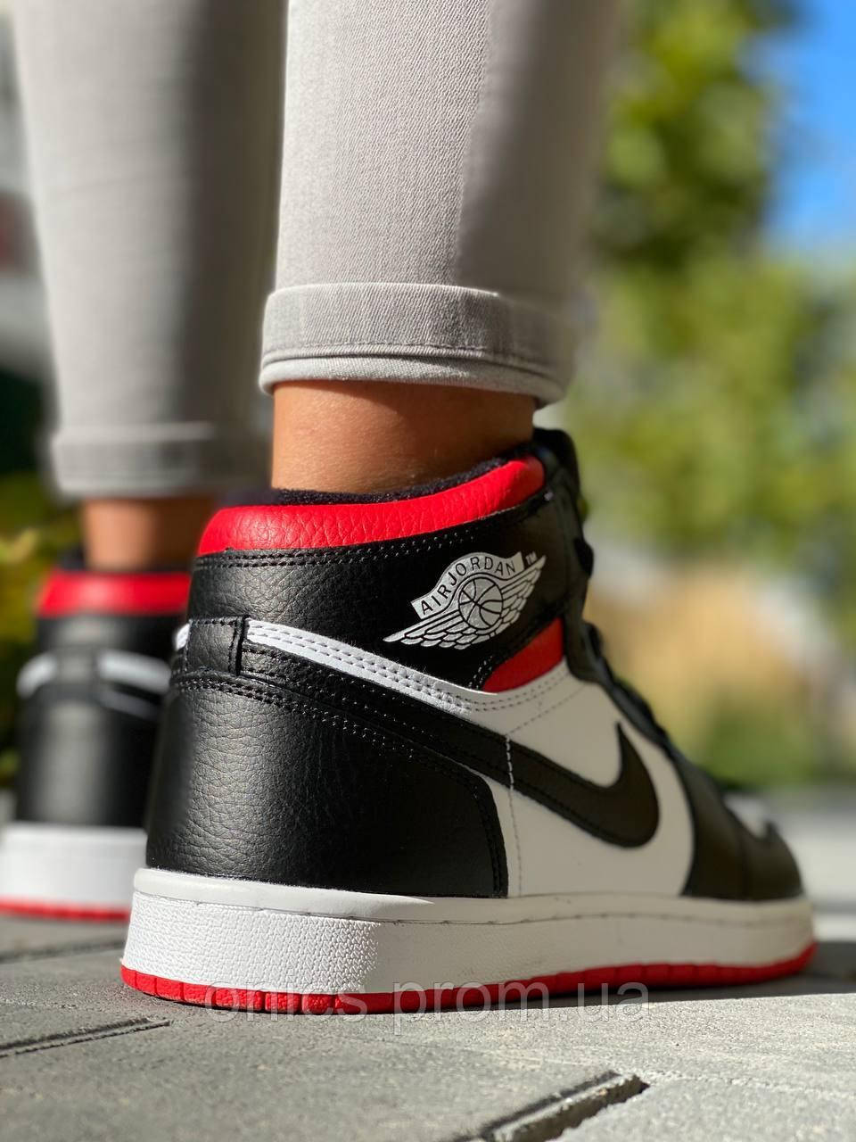 Nike Air Jordan 1 Retro Mid Red White Black хорошее качество кроссовки и кеды хорошее качество Размер 36 - фото 10 - id-p1951511600