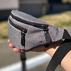 Сіра сумка на пояс на груди бананка Prime grey, фото 3