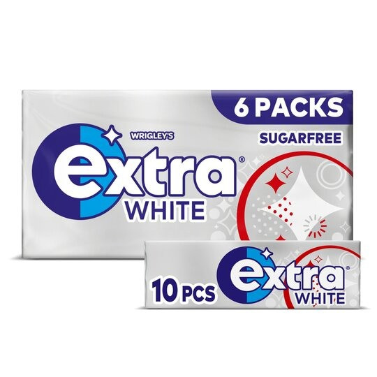 Жувальна гумка Extra White Chewing Gum Sugar Free 6x10 Pieces, фото 1