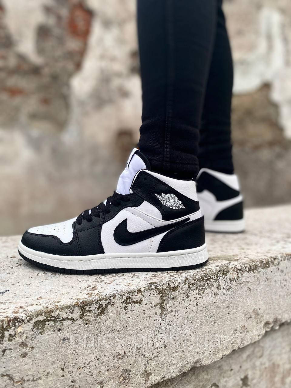 Nike Air Jordan Retro Mid White Black хорошее качество кроссовки и кеды хорошее качество Размер 36 - фото 2 - id-p1951512052