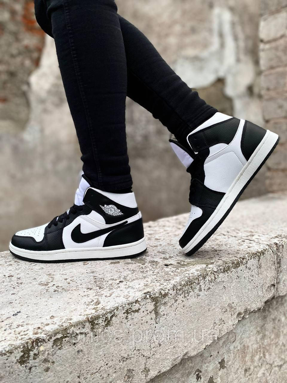 Nike Air Jordan Retro Mid White Black хорошее качество кроссовки и кеды хорошее качество Размер 36 - фото 3 - id-p1951512052