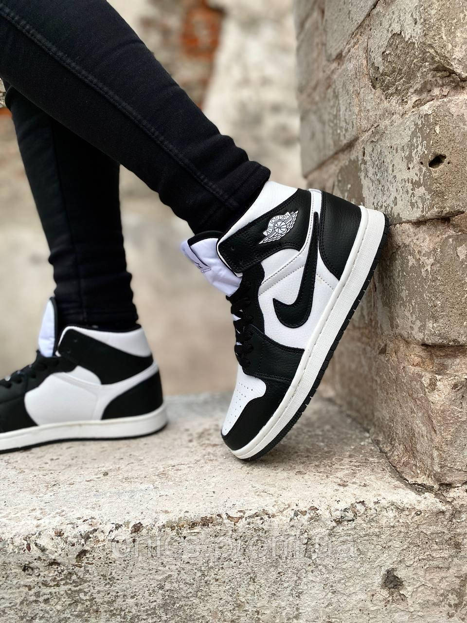 Nike Air Jordan Retro Mid White Black хорошее качество кроссовки и кеды хорошее качество Размер 36 - фото 6 - id-p1951512052