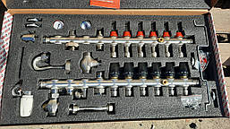 Колекторний вузол для теплої підлоги на 6 контурів у зборі