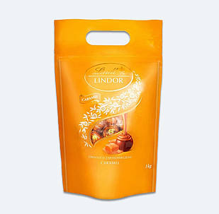 Шоколадні цукерки Lindt Lindor Caramel з карамельним праліне 1 кг.