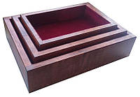 Набор лакированных деревянных коробок 3 шт.
