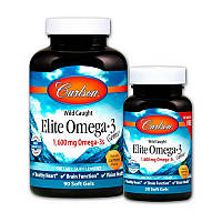 Комплекс аминокислот Омега 3 Elite Omega 3 1,600 mg wild caught (90+30 soft gels, lemon), Carlson Labs Найти