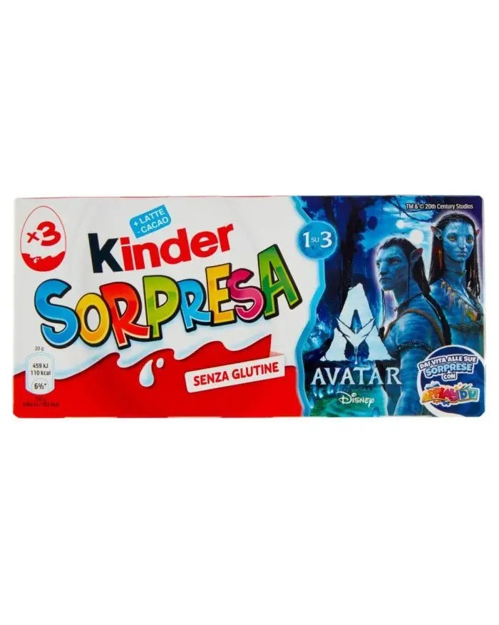 Шоколадні яйца Kinder Surprise Avatar 3 x 20 g, фото 1