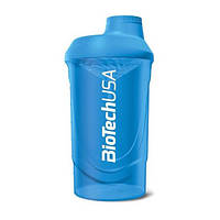 Спортивный шейкер для коктейлей Shaker Wave BioTech USA "Schocking Blue" (600 ml, Schocking Blue), BioTech