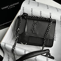 Yves Saint Laurent Sunset Mini Chain Black/Black 18 х 13 х 6 см хорошее качество