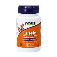 Пищевая добавка для улучшения зрения лютеин Lutein 10 mg (60 softgels), NOW +Презент