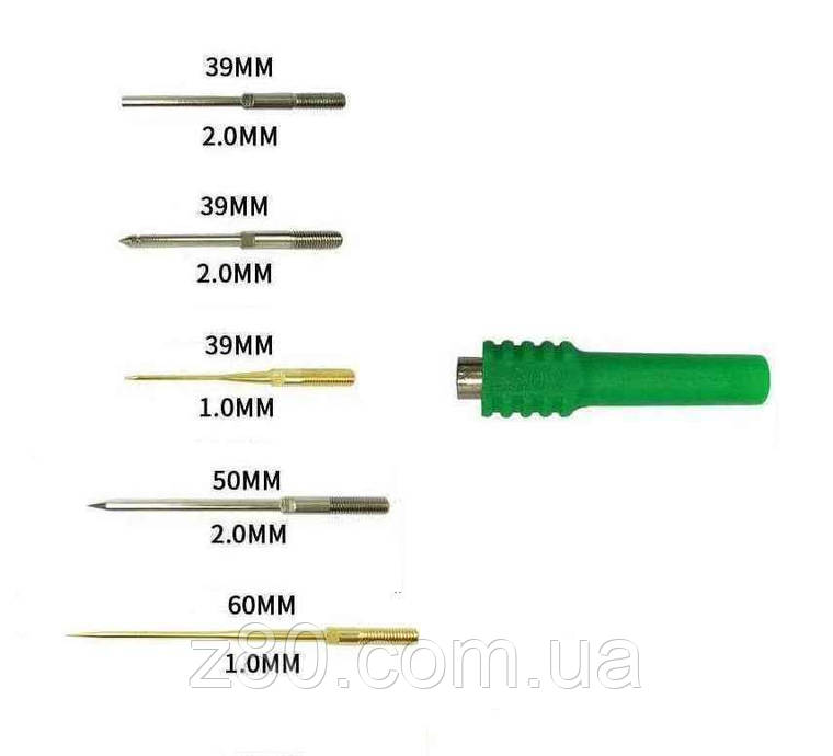 Щуп голка зі змінними наконечниками під банан 4мм, фото 1