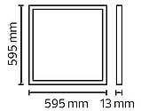 Врізний арт світильник  600*600 SMD LED "CAPELLA-48"  48 W  4200K панель біла, фото 4