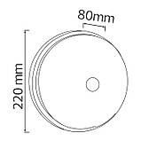 Світлодіодний світильник накладний потолочний з датчиком руху "BOLKAR-20" 20w 071-014-0020-030, фото 2