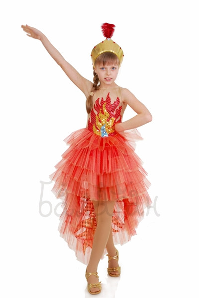 Детский карнавальный костюм Жар-Птицы бальный - фото 1 - id-p1951592927