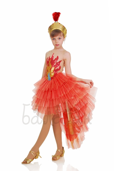 Детский карнавальный костюм Жар-Птицы бальный - фото 3 - id-p1951592927