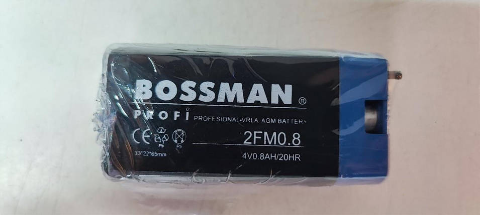 Акумулятор 0.8Ah Bossman, фото 3