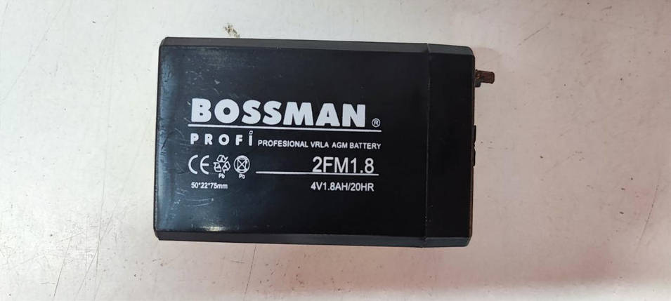 Акумулятор 4V 1.8Ah Bossman, фото 3