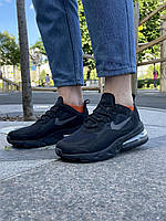 Кросівки Nike Air Max 270 REACT (чорні) хорошее качество Размер 44 (27.5 см)