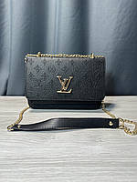 Сумка черная женская Louis Vuitton Клатч Сумка Луи Витон на цепочке Кросс-боди
