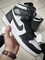 Високі Nike Air Jordan 1 (black white gray) хорошее качество Размер 43 (27.5 см)