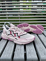 Жіночі кросівки Adidas Ozweego (ніжно рожеві) хорошее качество Размер 40 (25.5 см)