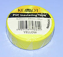 Ізострічка ПВХ Kemot 0,13x19мм (10ярд.) жовта, NAR0426