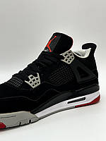 Кросівки Nike Air Jordan Retro 4 (Black/Red) хорошее качество Размер 44 (28 см)