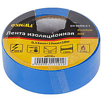 Изолента ПВХ (синяя) 0.13мм×19мм×10м Premium SIGMA (8411401)