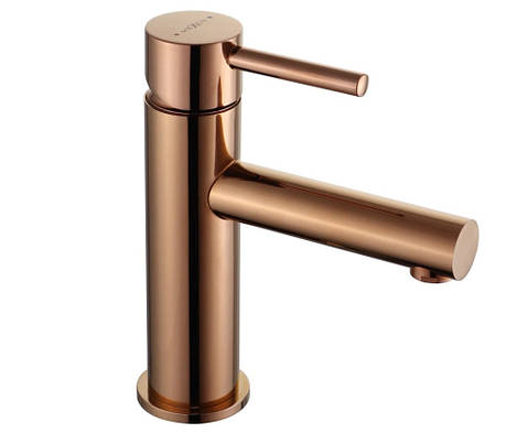 Змішувач для раковини (умивальника) MEXEN ELBA ROSE GOLD рожеве золото низький, фото 1