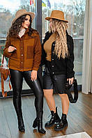 Жіноча демісезонна коротка куртка баранчик, норма та батал, р.48-58