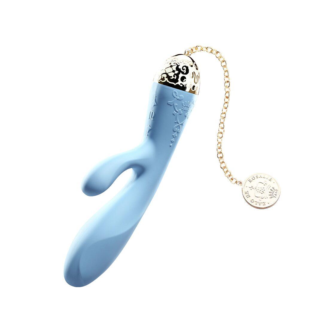 Смарт вібратор-кролик Zalo – Rosalie Royal Blue, 20х3,6 см., фото 1