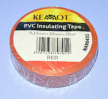 Ізострічка ПВХ Kemot 0,13x19мм (20ярд.) червона, NAR0432