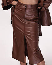 Спідниця шкіряна Red Exp. 4188 40 коричнева 36