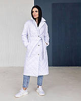 Женское пальто осень стильное и модное черное XS, S, M, L, XL, 2XL, 3XL Весеннее Женское пальто Белый, 40