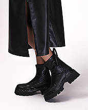 Черевики на масивній підошві AQUAMARIN 804 36 чорні шкіра, фото 2