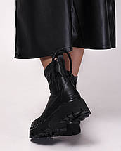 Черевики на масивній підошві AQUAMARIN 804 36 чорні шкіра, фото 3