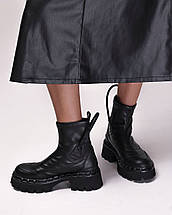 Черевики на масивній підошві AQUAMARIN 804 36 чорні шкіра, фото 4