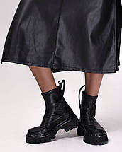 Черевики на масивній підошві AQUAMARIN 804 36 чорні шкіра, фото 5