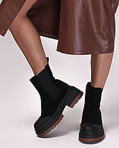 Черевики Челсі Evromoda 6321710 40 чорні замша байка 36, фото 2