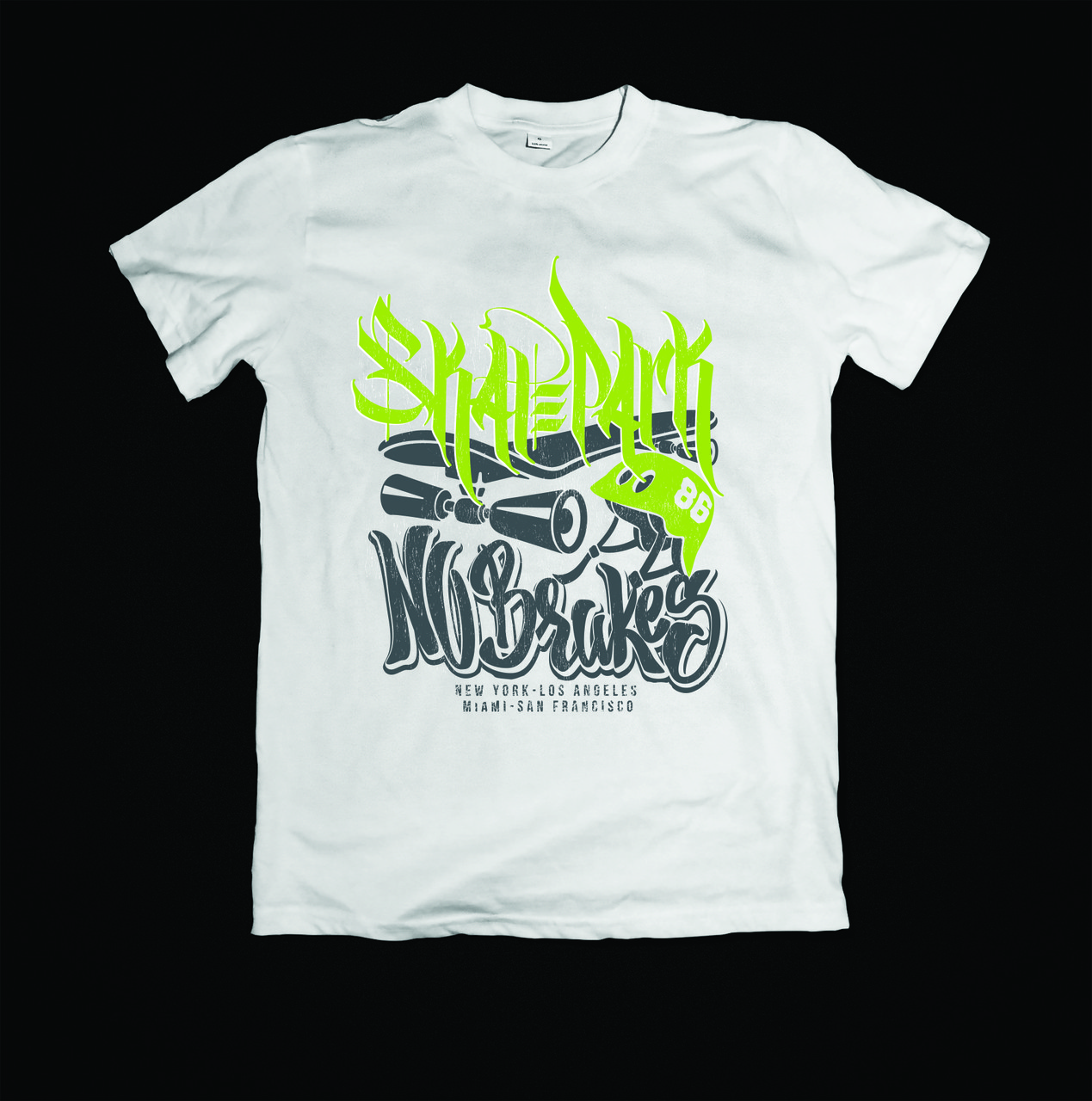 Футболка YOUstyle Skate Park No Brakes 1076 White