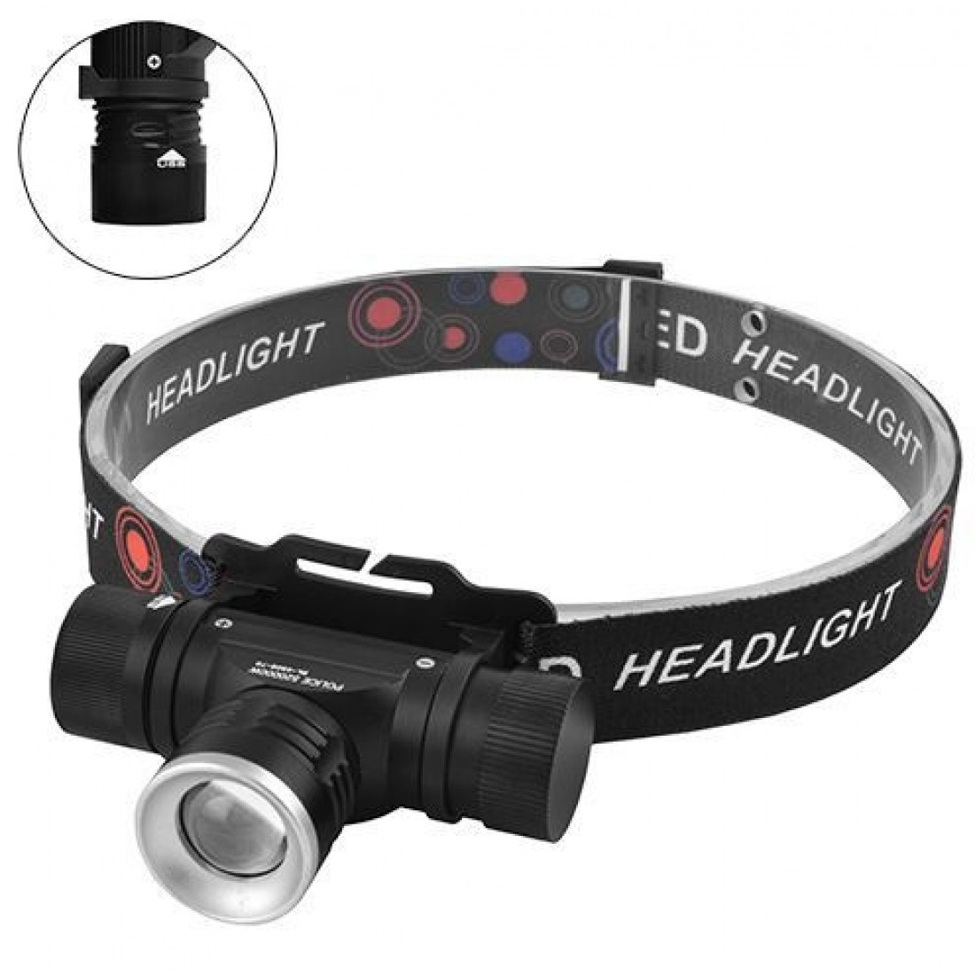 Ліхтар налобний X-Balog BL-5808-T6 (MicroUSB), фото 1