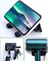 Багатофункціональна підвісна підставка MADORU для фена, ванної кімнати, передпокою, чорнаEStyle